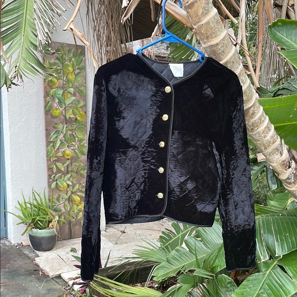 Quilted velvet jacket
